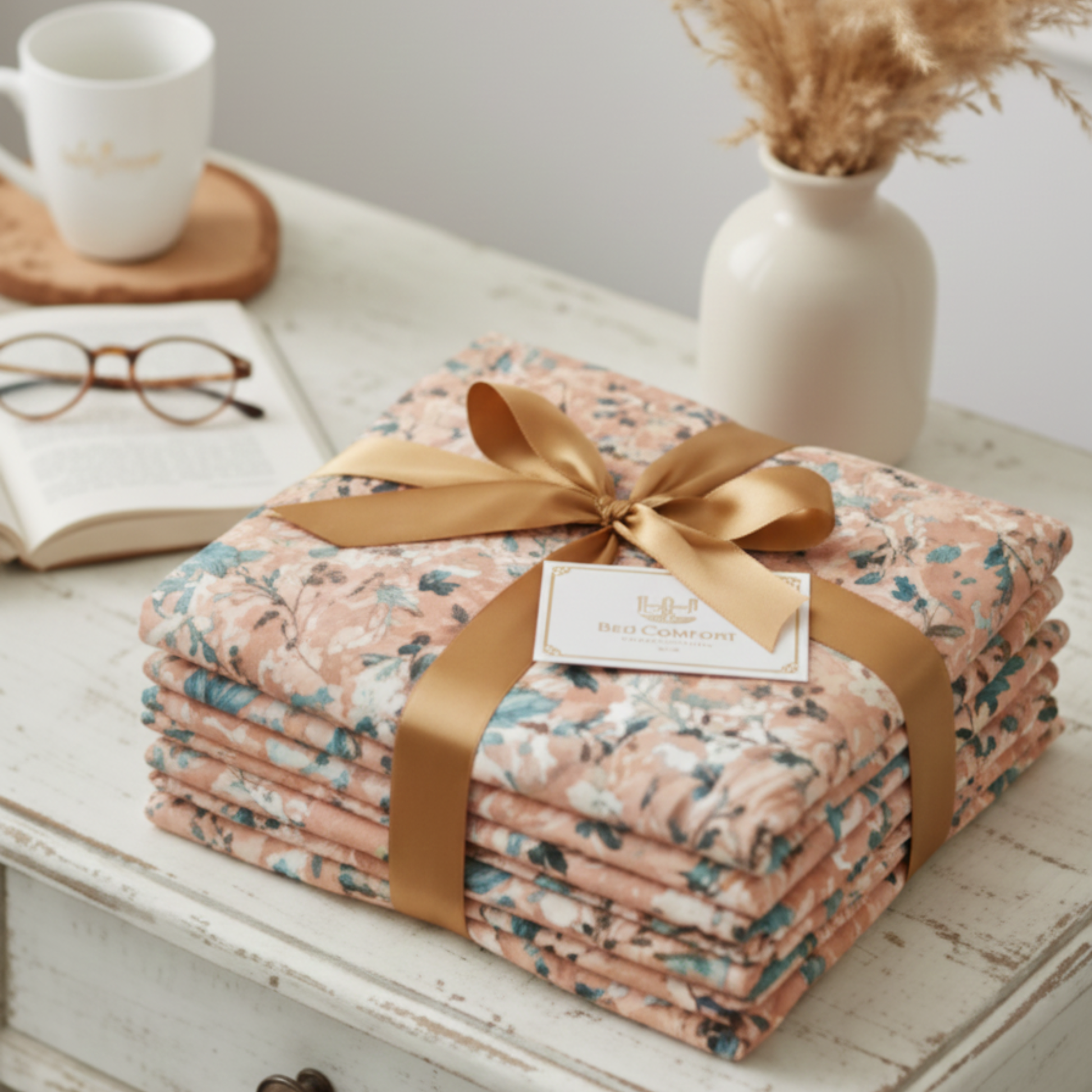 Crimson Lattice Firell Bedsheet