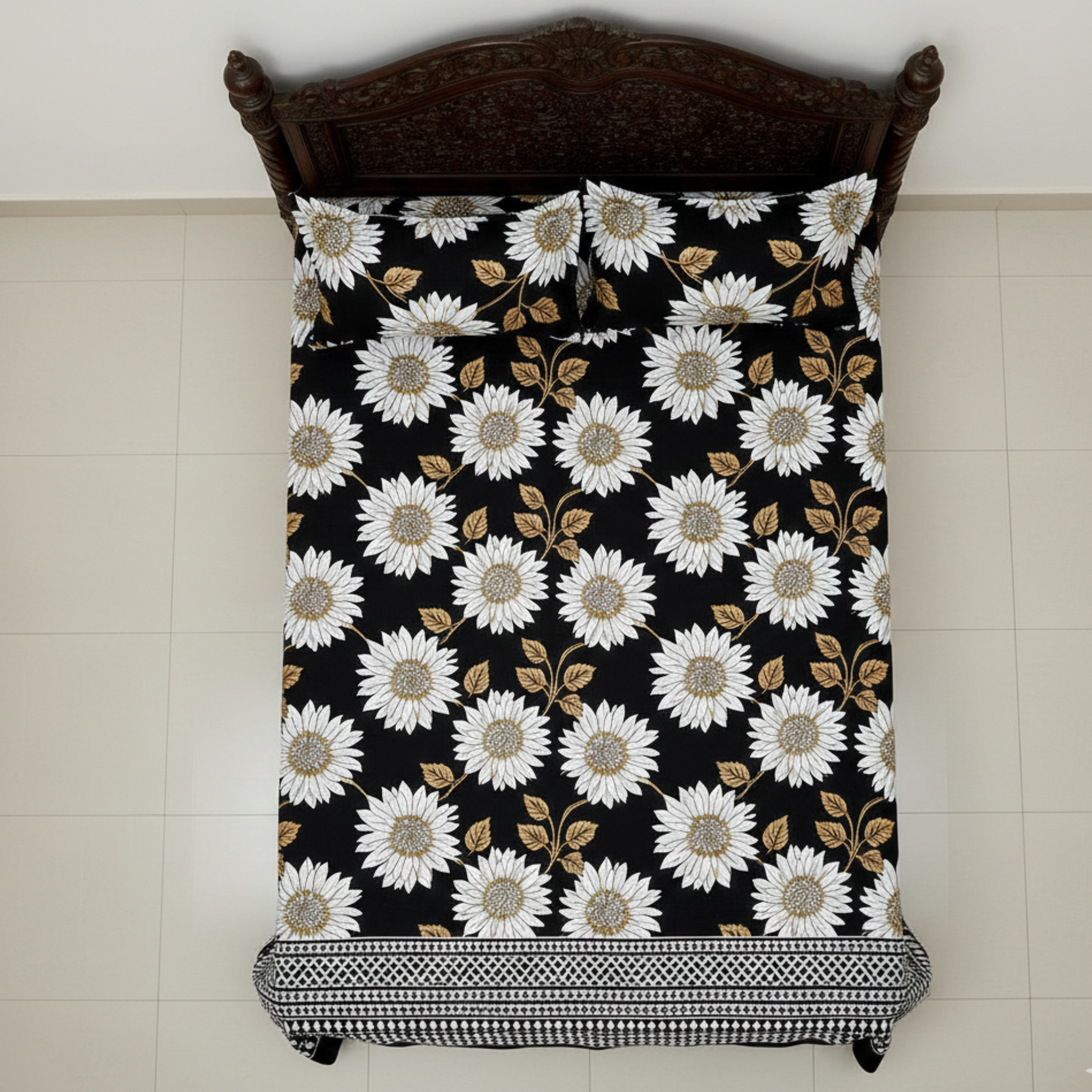 3D Midnight Grace Bedsheet