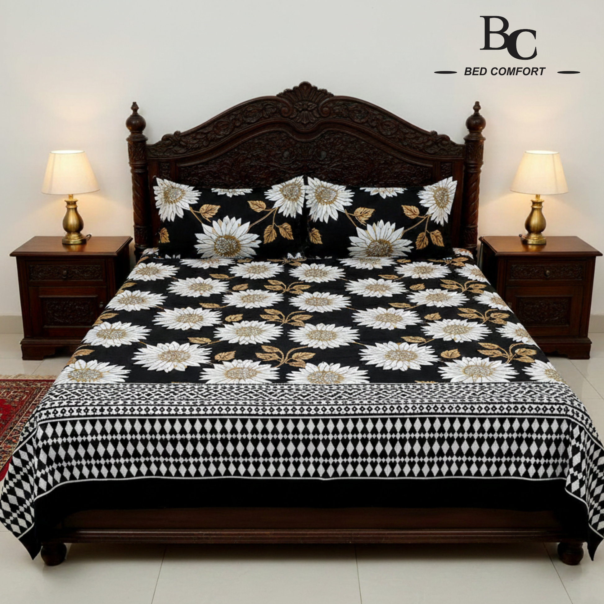 3D Midnight Grace Bedsheet