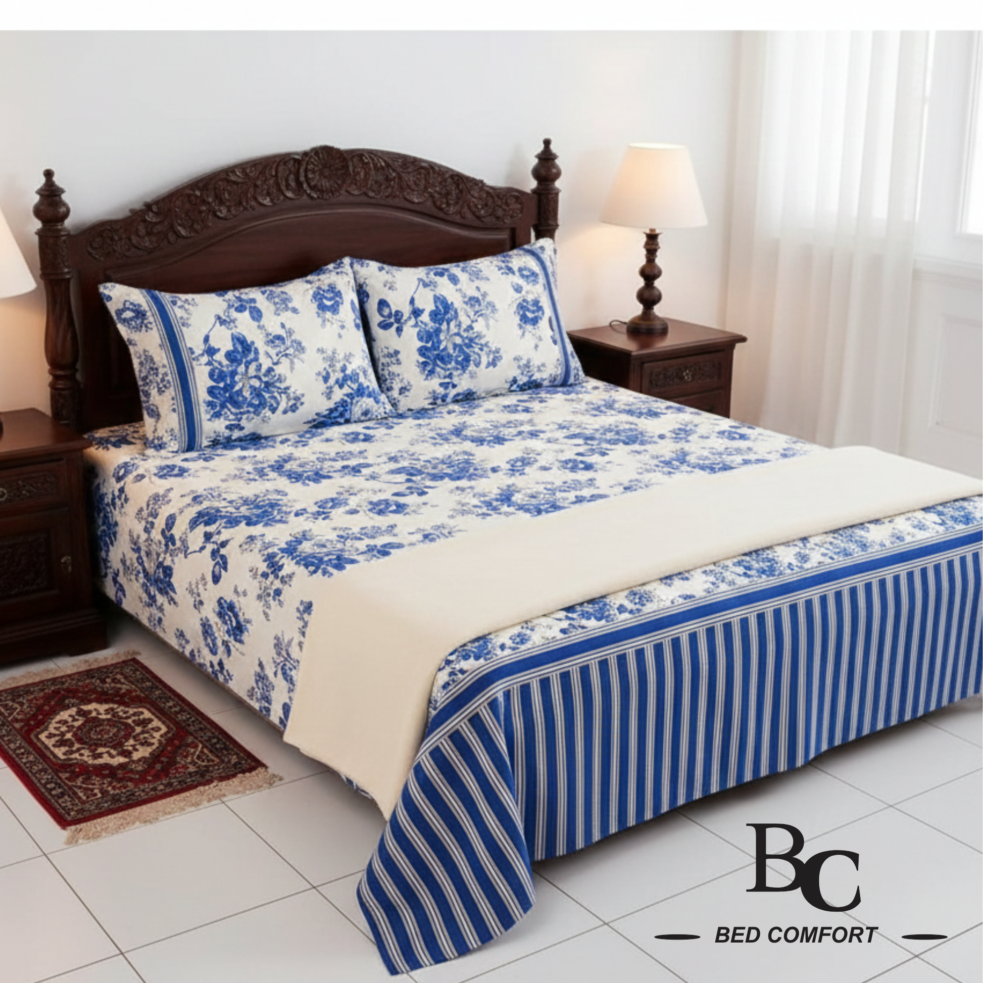 3D Rosette Bloom Bedsheet