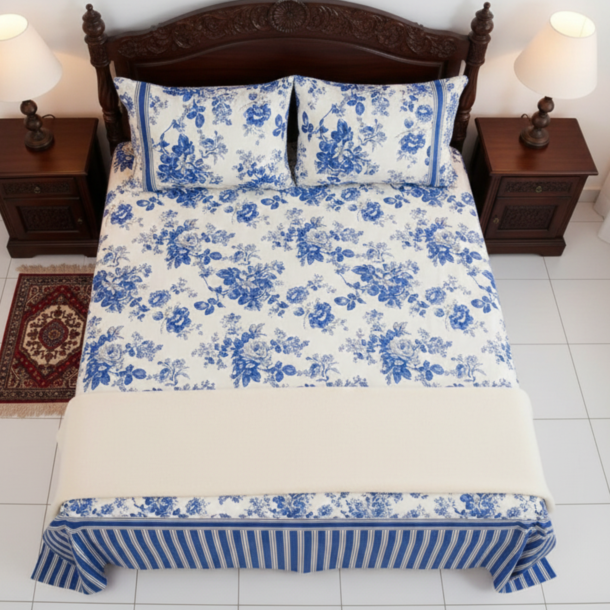 3D Rosette Bloom Bedsheet