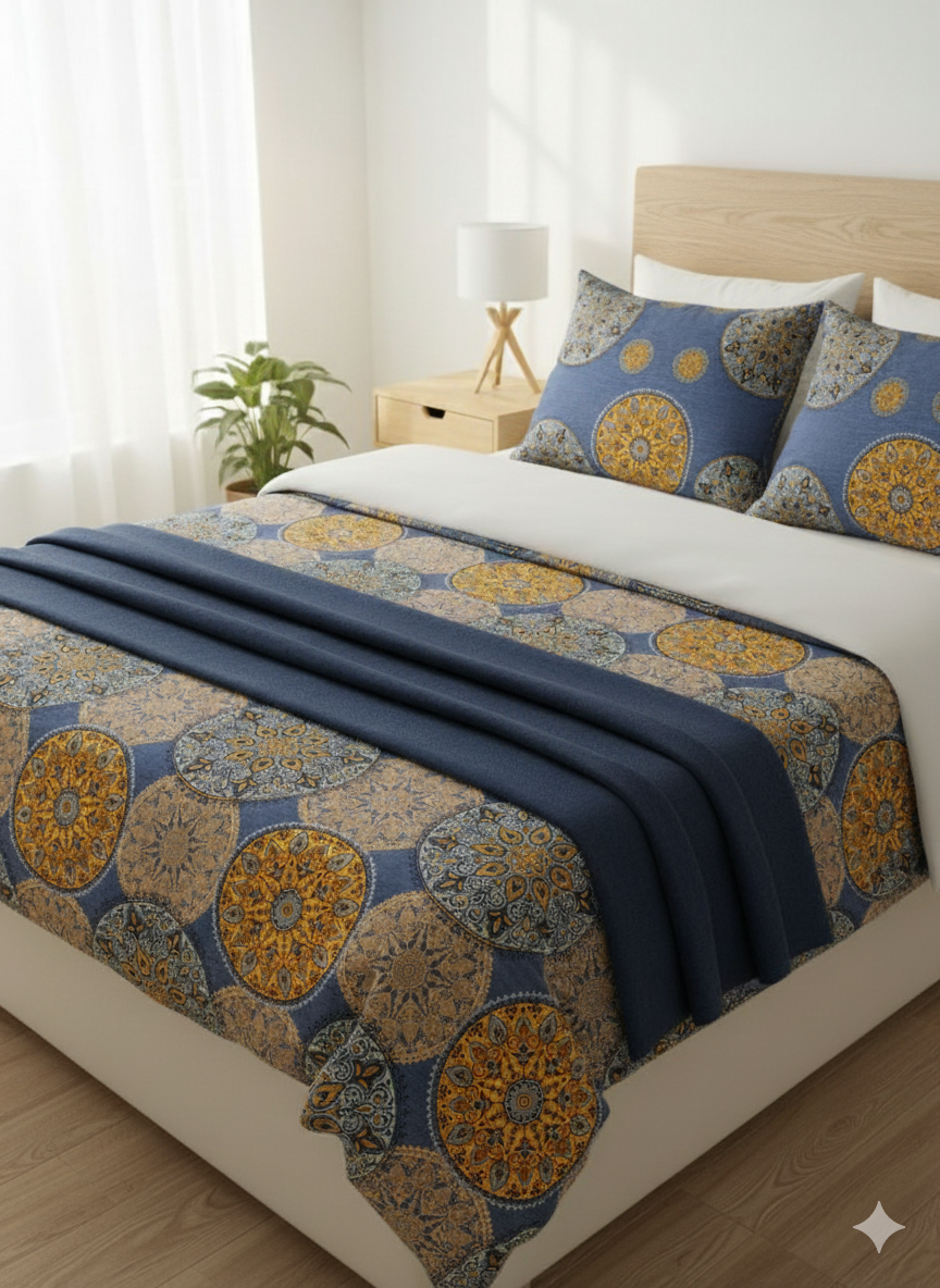 3D Royal Mandala Bedsheet