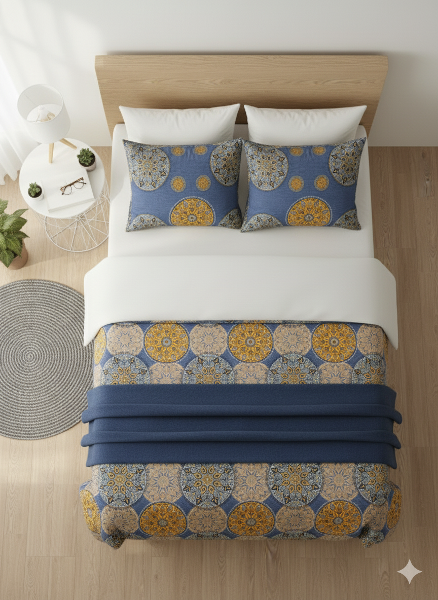 3D Royal Mandala Bedsheet