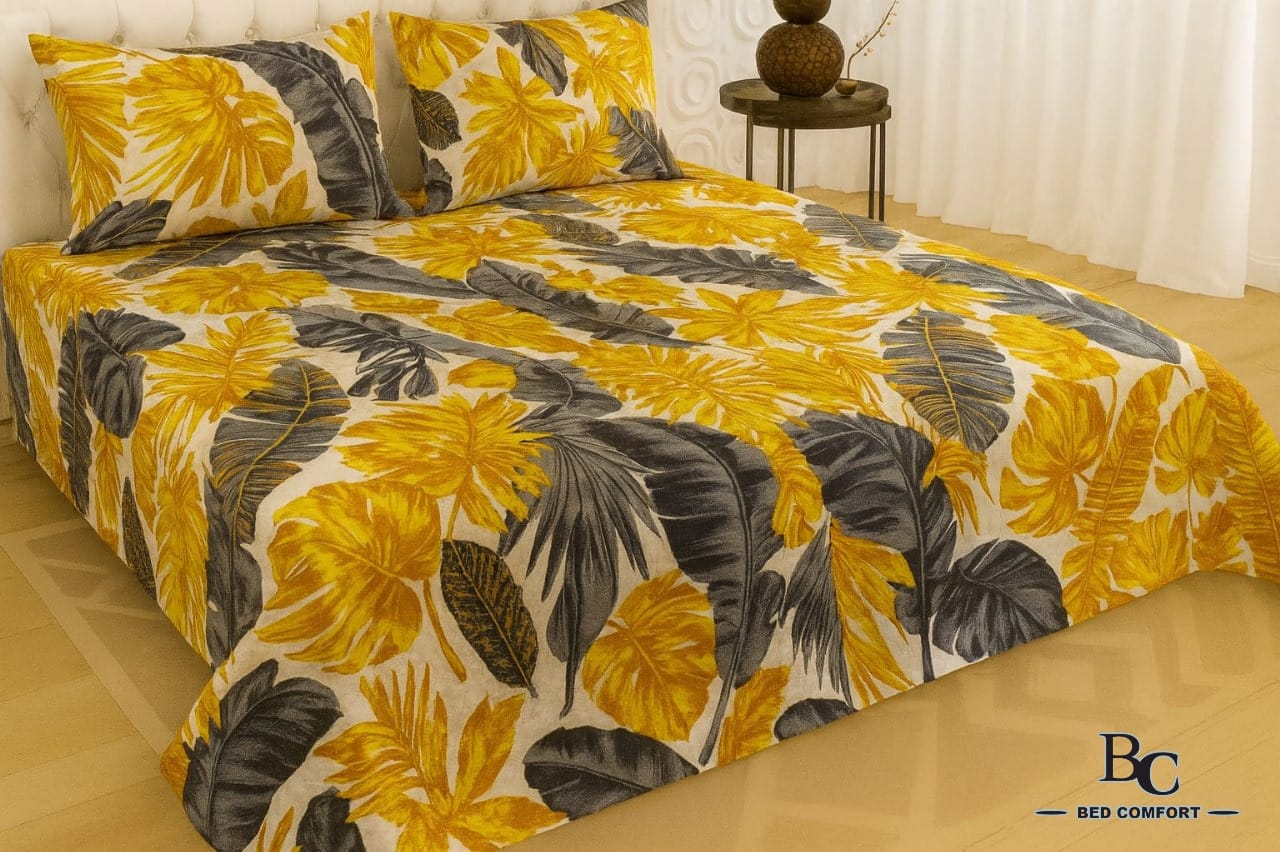 Tropical Glow Printed Bedsheet