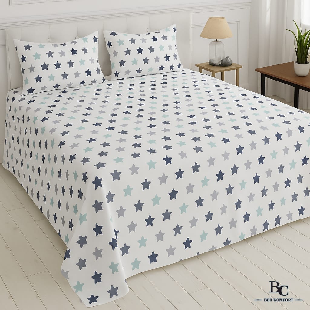 Starry Sky Printed Bedsheet
