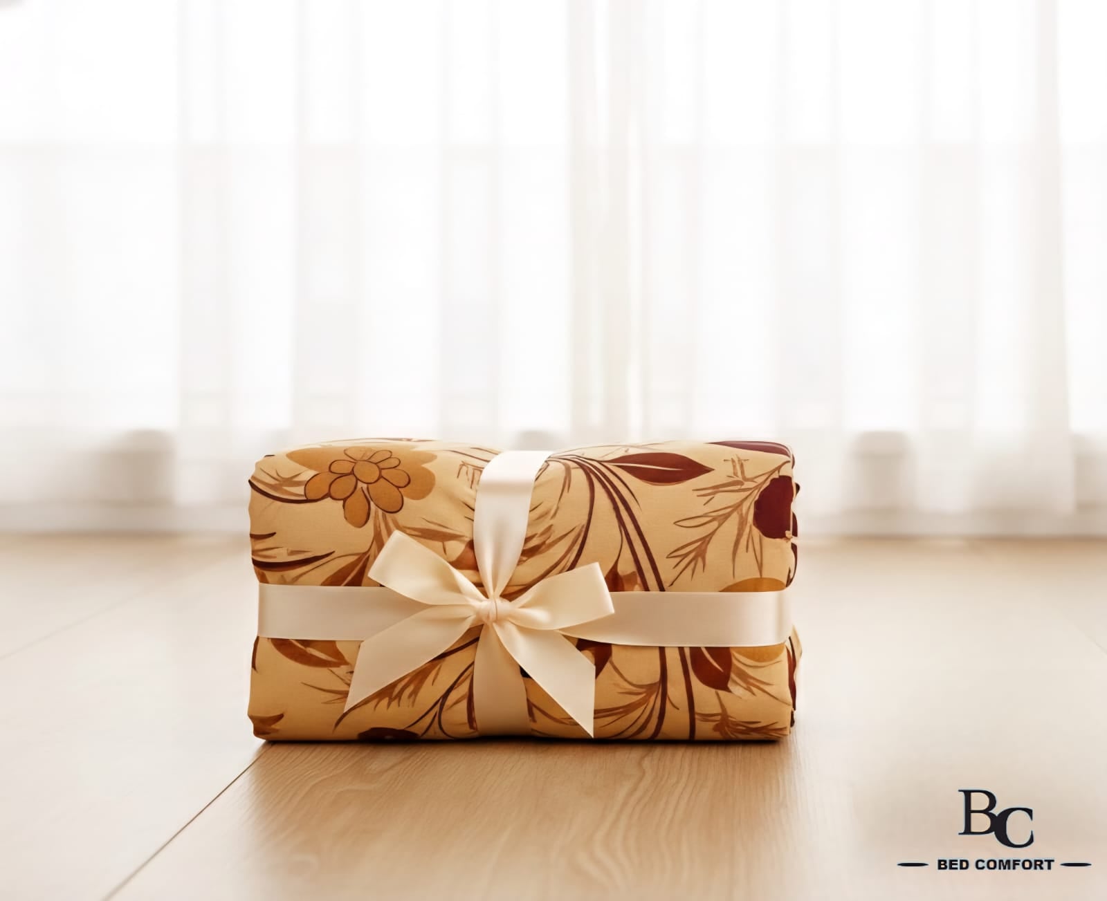 Gold Harvest Printed Bedsheet