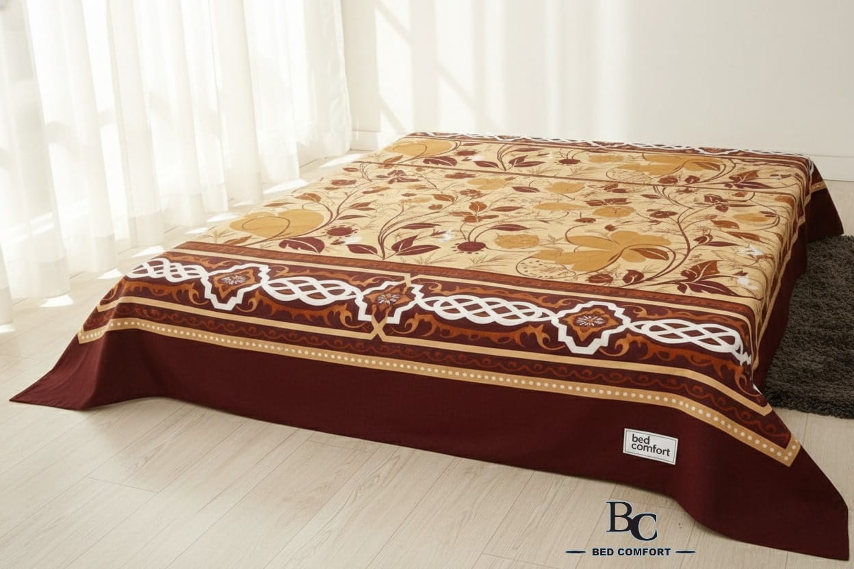 Gold Harvest Printed Bedsheet