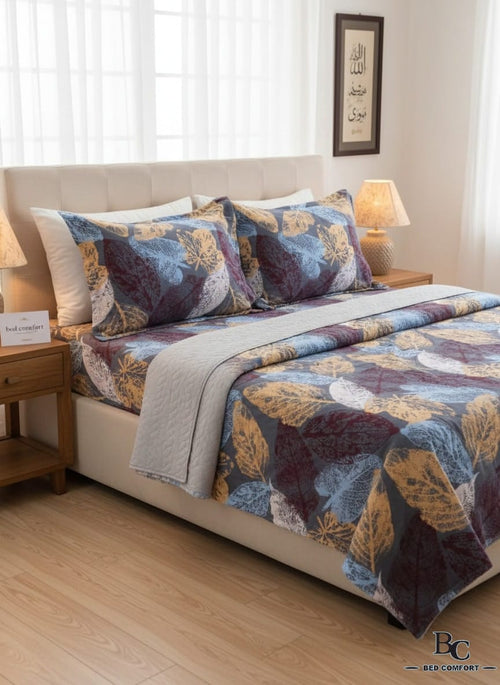 3D Autumn Leaf Bedsheet